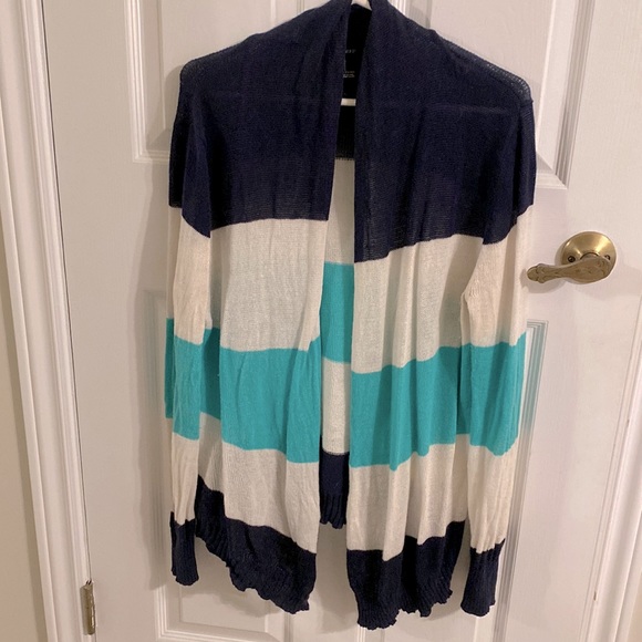 Tri colour thin knit cardigan - Picture 2 of 4